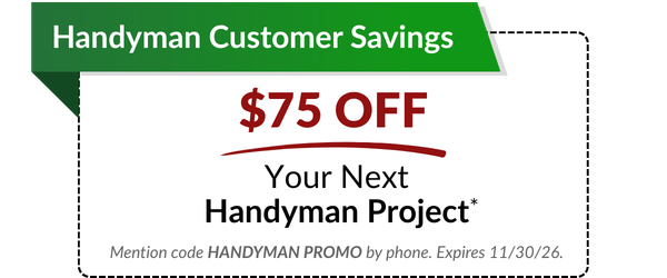 $75 Off One-Time Handyman Service Coupon